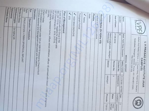 Hospital prescription