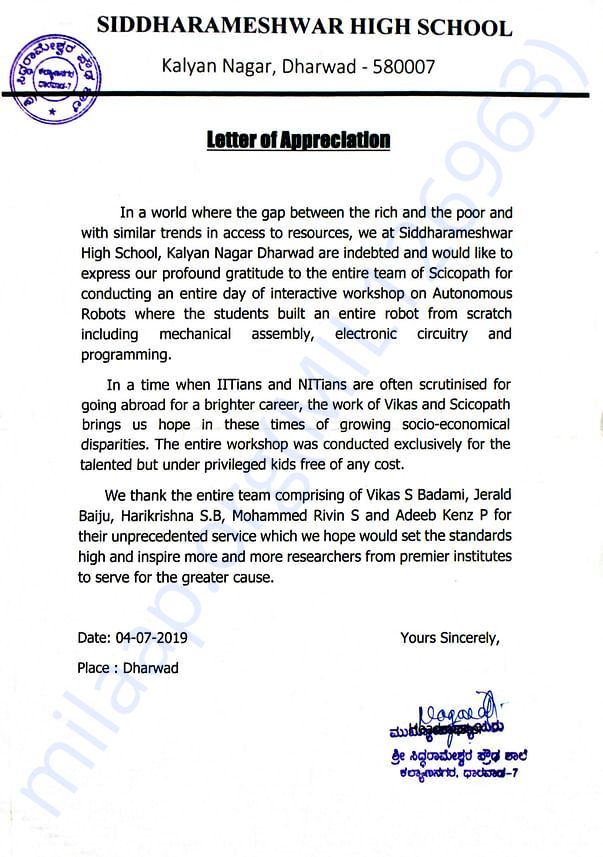 letter of appreciation