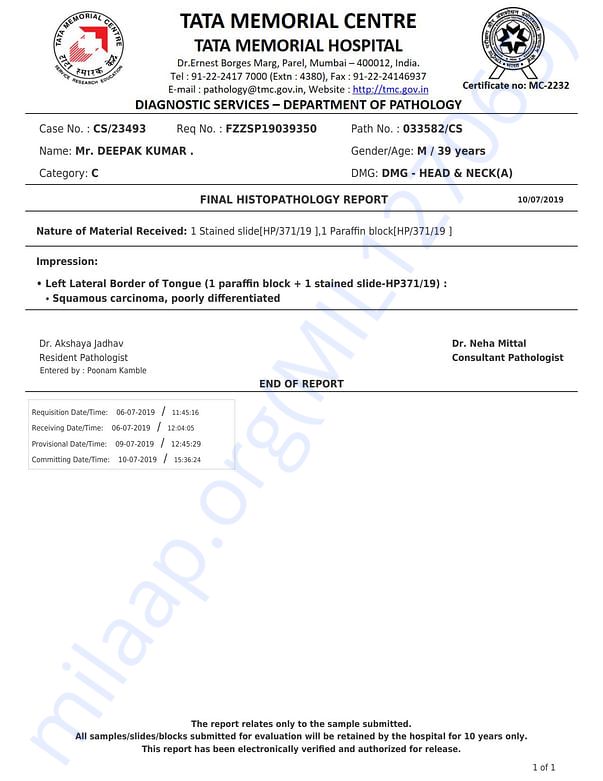 Medical Report