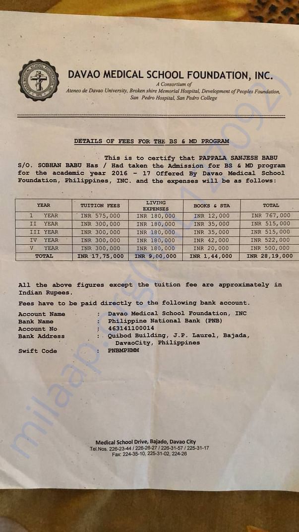 Fee details