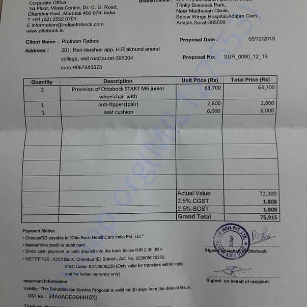 Estimation Letter
