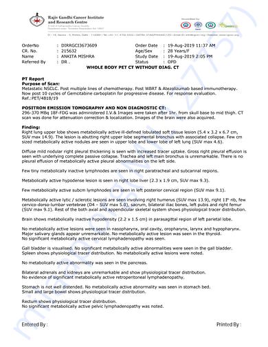 Whole Body PET CT Without DIAG. CT report