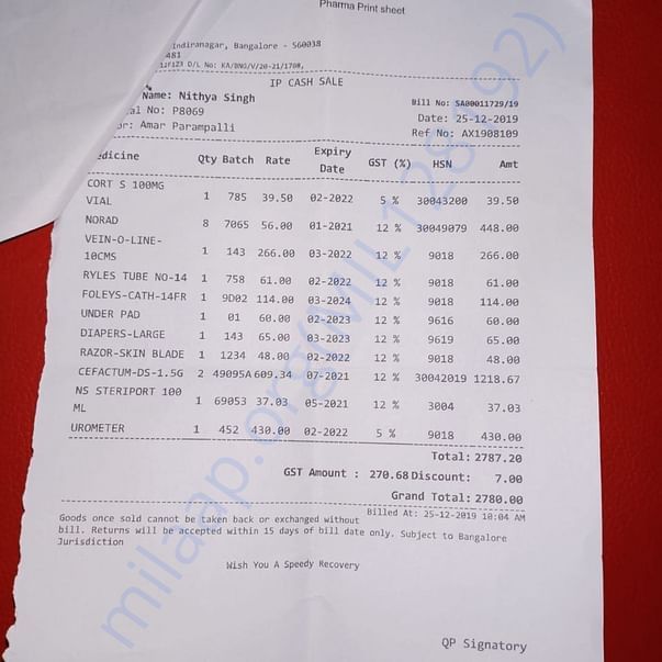 Medical Bill