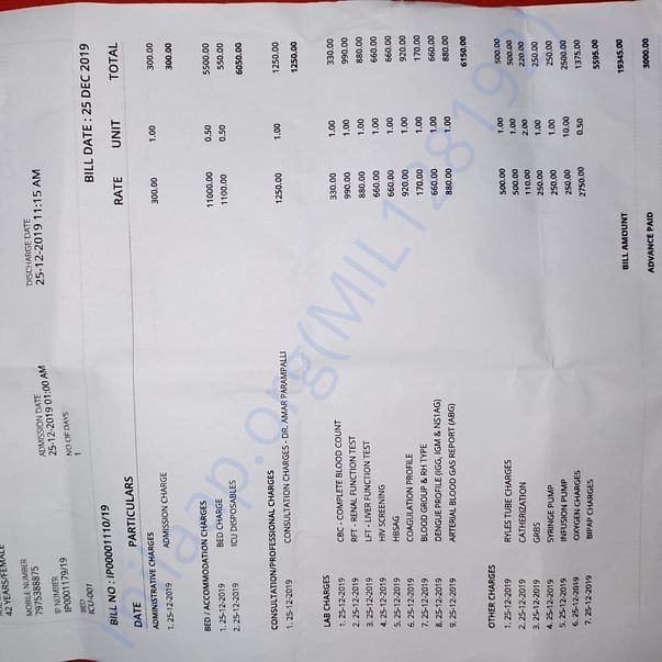 Medical Bill