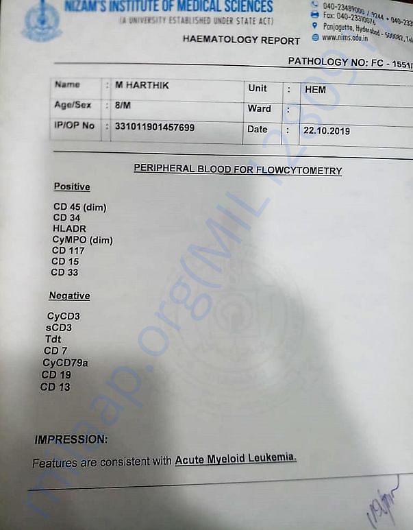 FLOW CYTOMETRY HEMATOLOGY REPORT