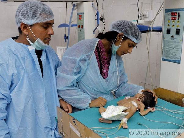 Baby of Laxmi needs urgent funds for PICU care