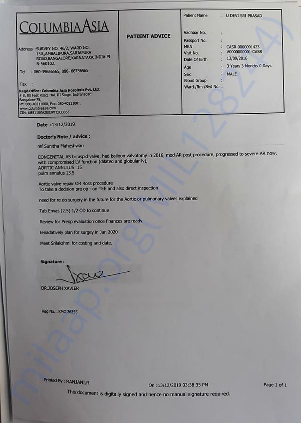 Medical bill