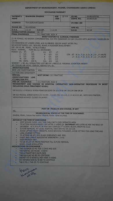 Hospital report