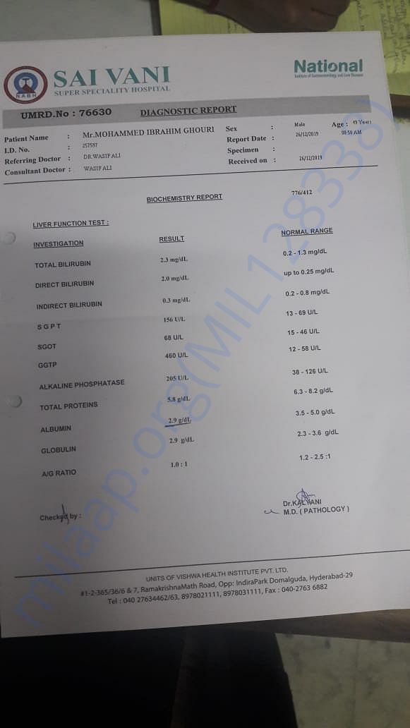 it is a ultrasound report and ablood test report