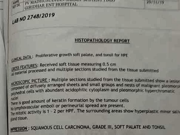 Help Krishna Mohan To Recover From Throat Cancer