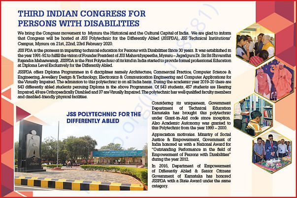 Hosting Partners JSS Polytechnic for The Differently Abled