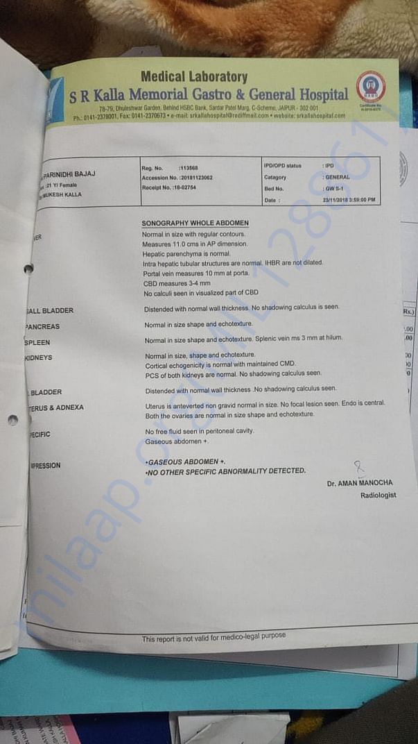 Diagnosis report