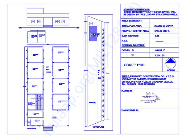 Blueprint of the School Buiding