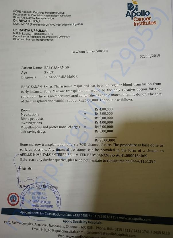 Estimation letter