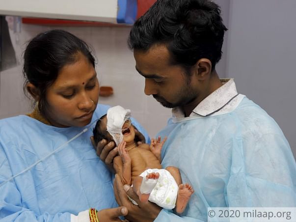 Baby of Sonia is in Life Threatening condition in ICU and needs help