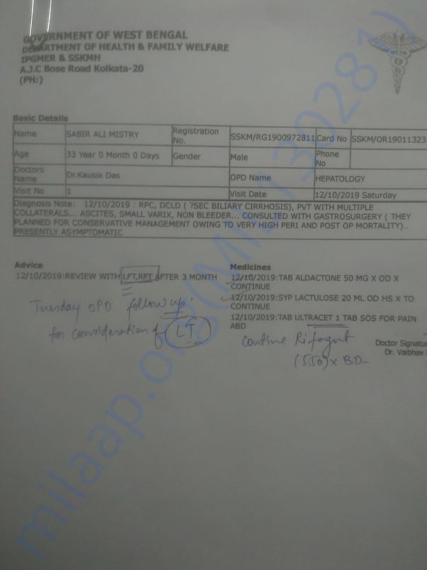 This is medical prescription which proof my medical treatment