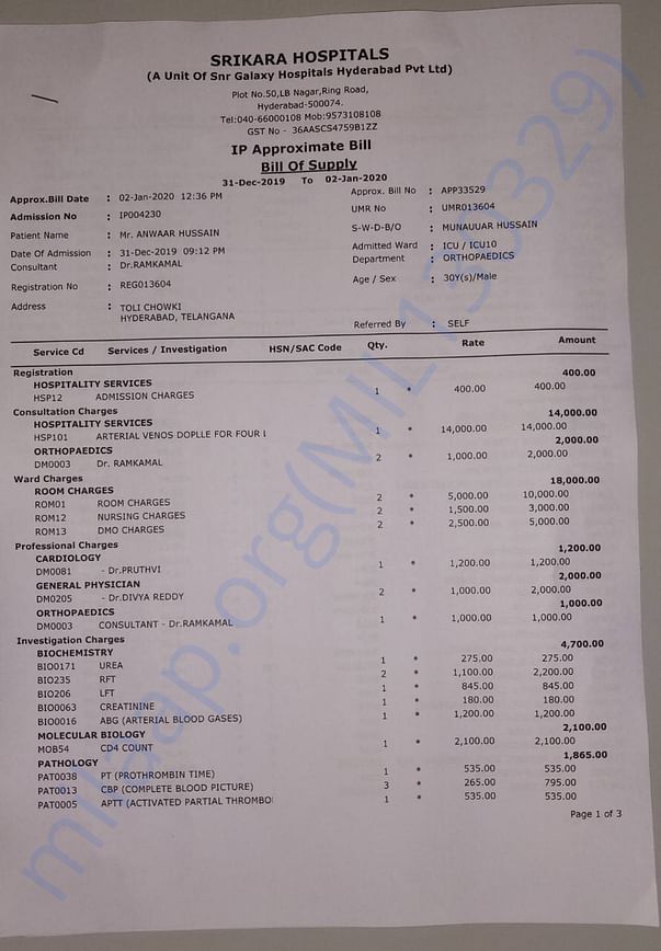 Hospital bills
