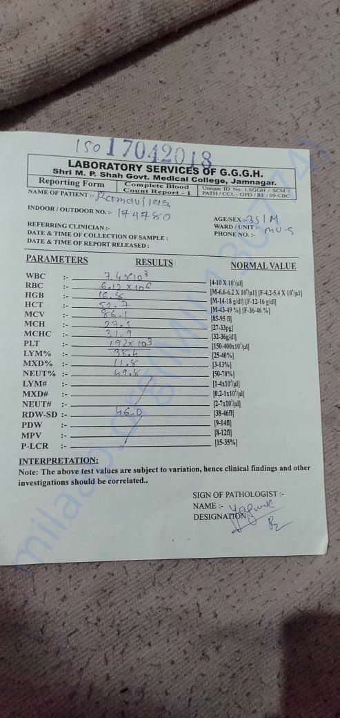 Support Chedi Lal Recover from Ventricular Septal Defect
