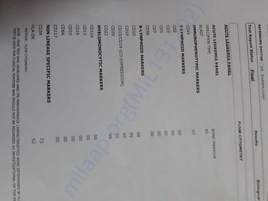 Blood test report