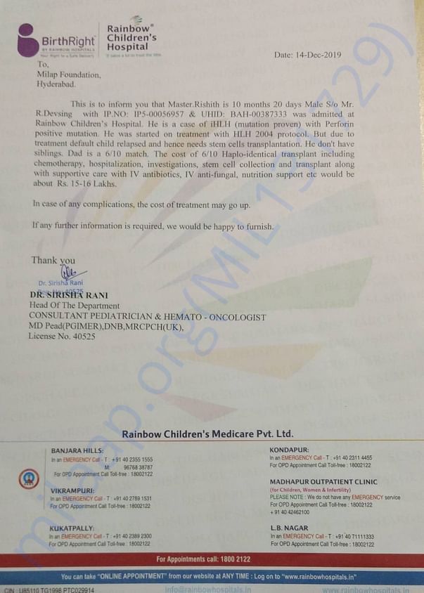 Estimation letter