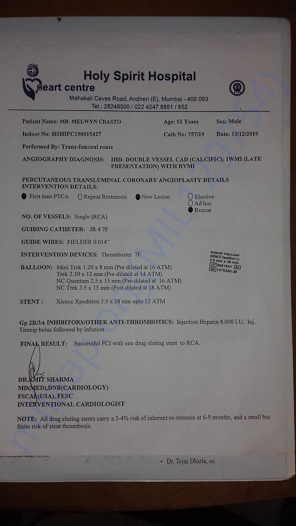 Angioplasty Report