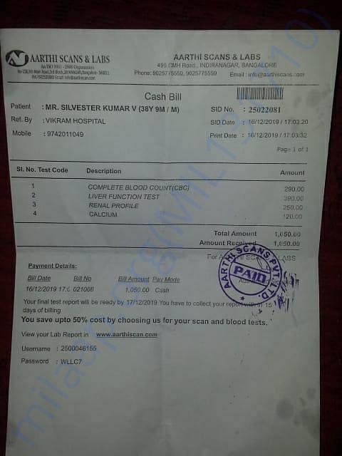 bill for scan