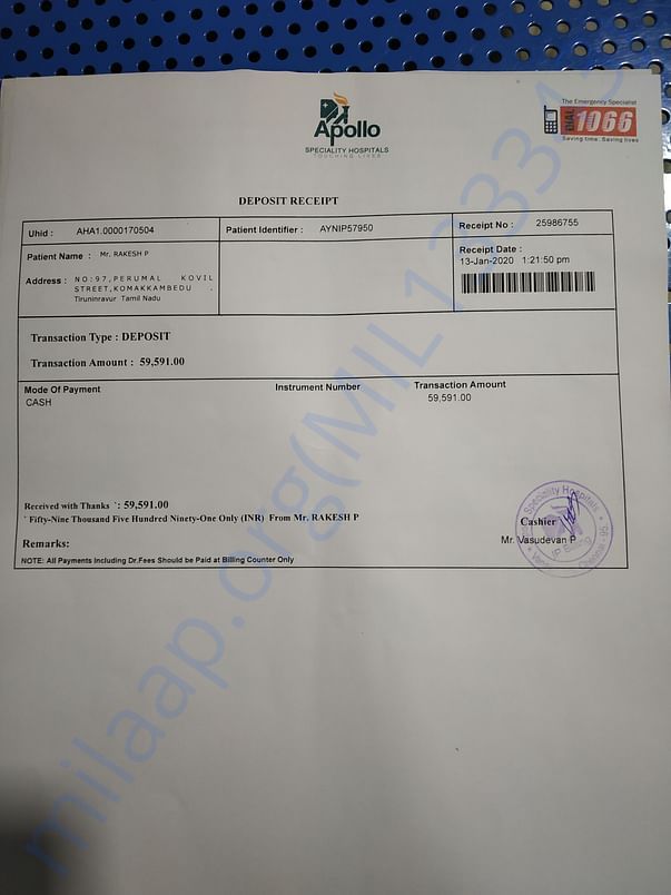Apollo hospital bill 3