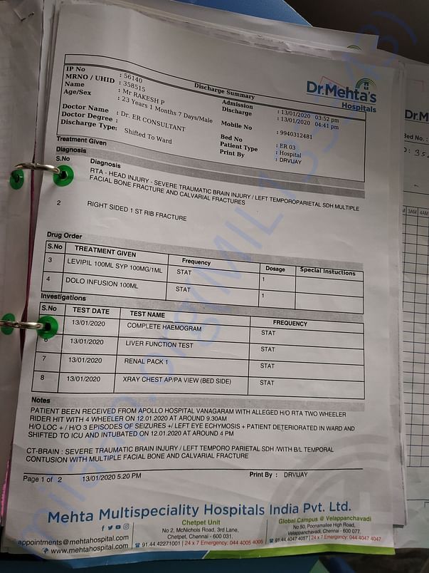 Rakesh Medical Report