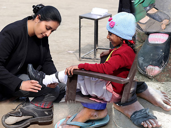 Help us to provide shoes to the underprivileged.
