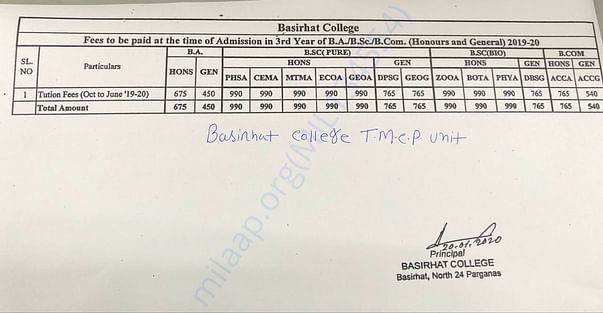 college notice