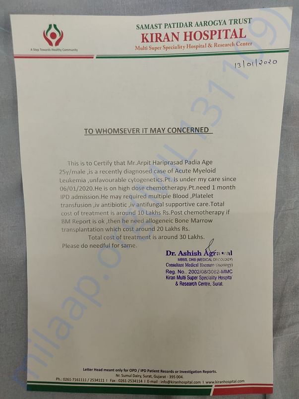 Estimation Letter