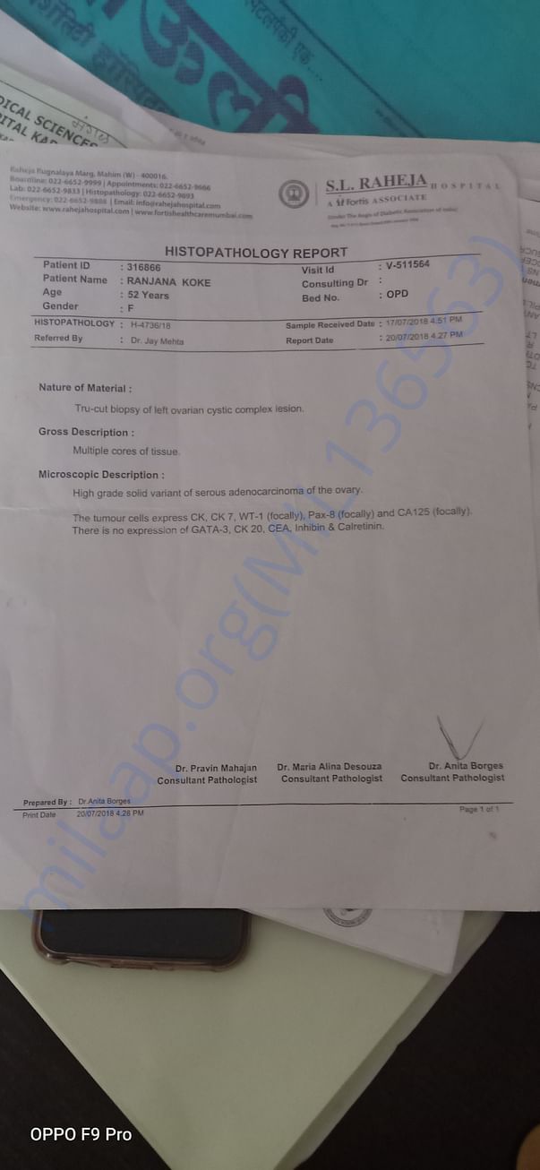 hystopathy report