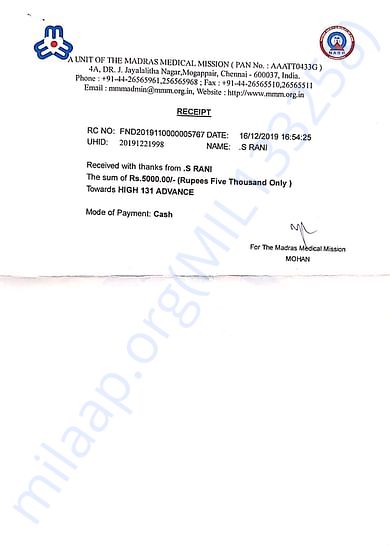 Rani_Medical Bill