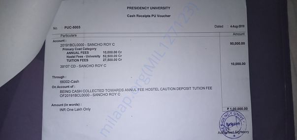 Fee Receipt