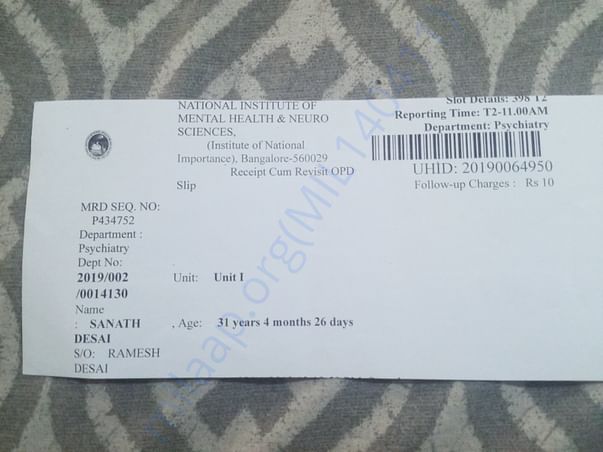 Nimhans identity number