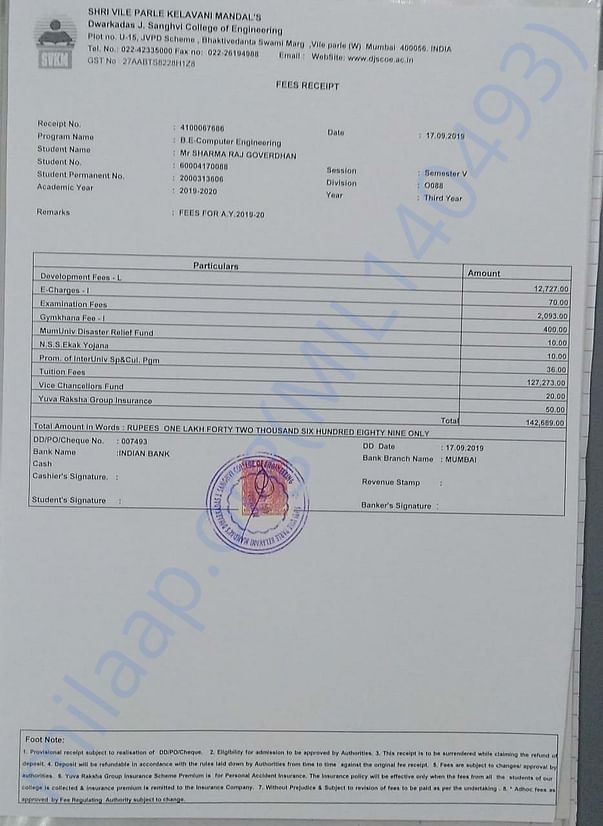 Last year's fee . College is now autonomous so fees will hike