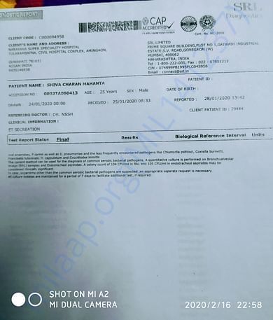 Medical report