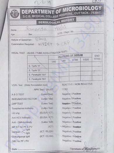 Serological Report
