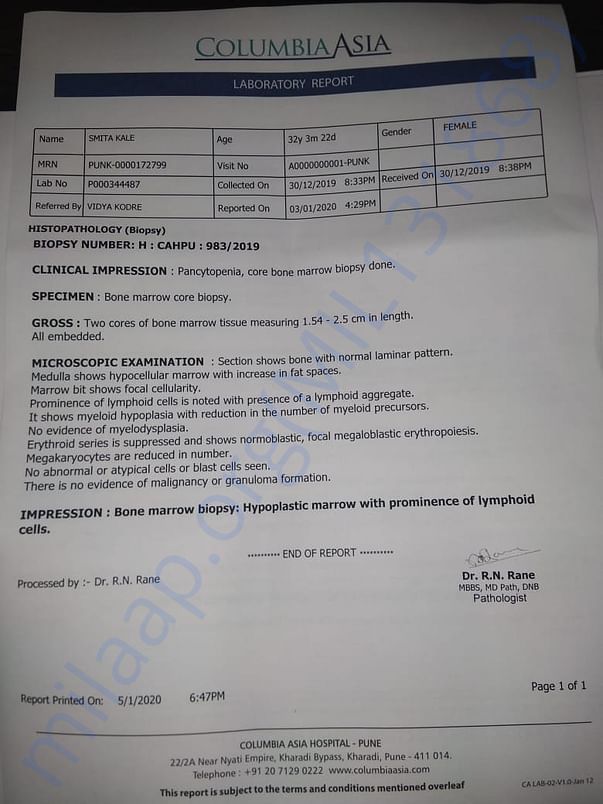 Biopsy report