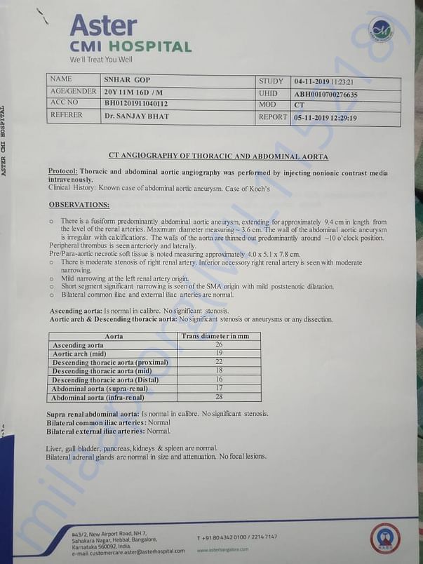 Hospital report