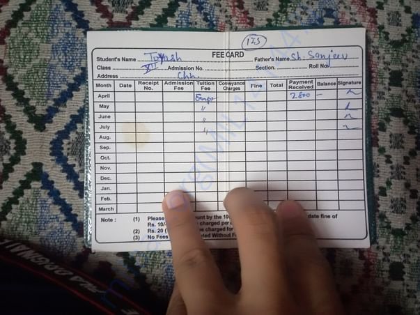 My school fee us pending by August as you can see in the image