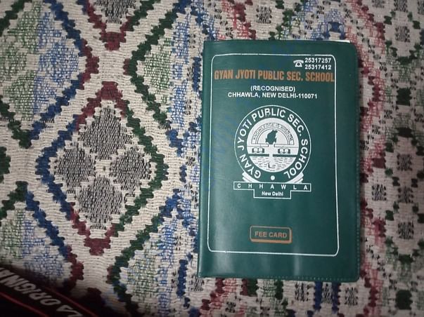 School's fee card