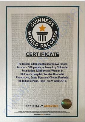 Guinness World Record - Largest Adolescent Health Awareness