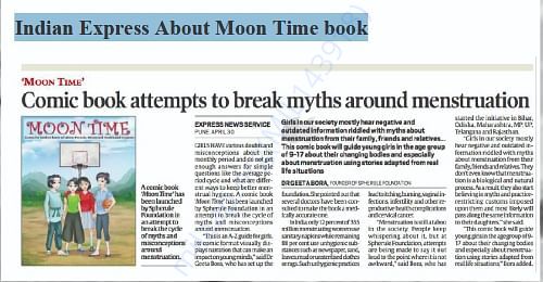 Indian Express - Comic book "To break myths around Menstruation"