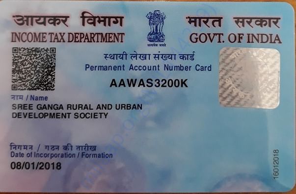 SOCIETY PAN CARD