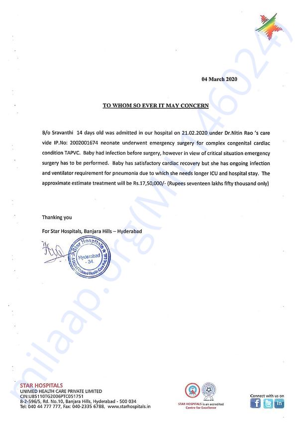 Estimation letter
