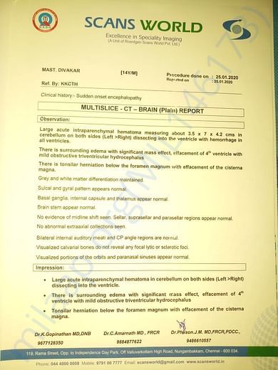 scanned report