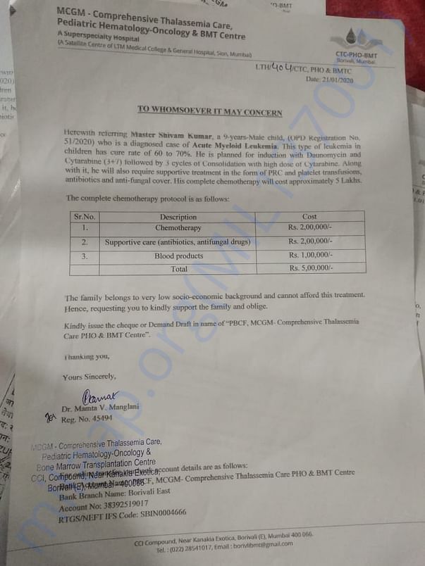 Estimate Letter