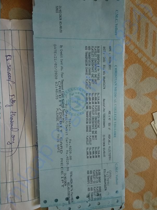 Blood transfusion bill