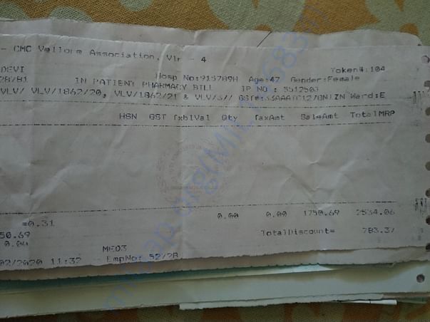 Medicine bill